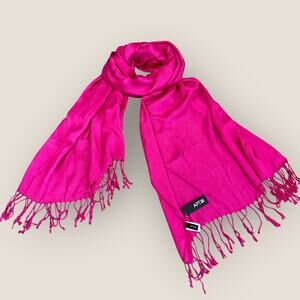 APT 9 Pashmina Rayon Fringed Scarf Shawl Wrap Rectangle One Size Hot Pink New
